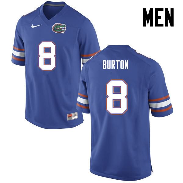 NCAA Florida Gators Trey Burton Men's #8 Nike Blue Stitched Authentic College Football Jersey ZOF1464KA
